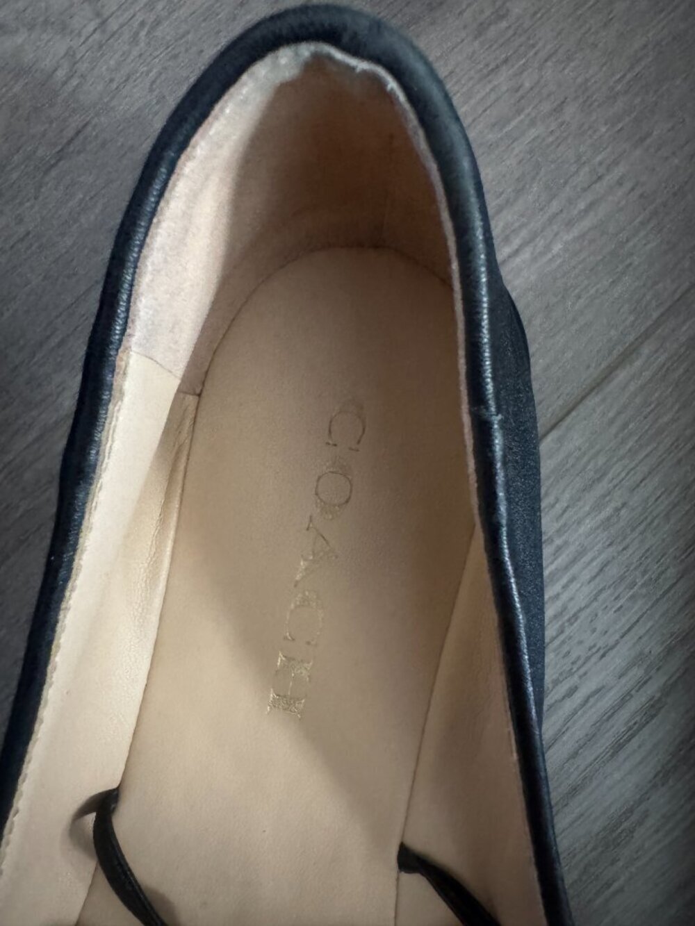 Coach Black Leather Flats | Size 7B | Store Try-On Pair | Read Description - Picture 7 of 16